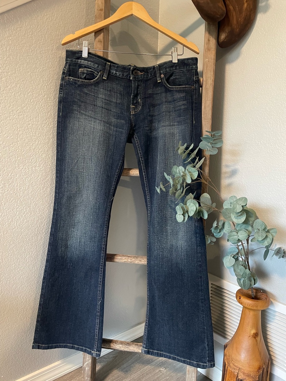 Guess Dark Wash Wide Leg Jeans